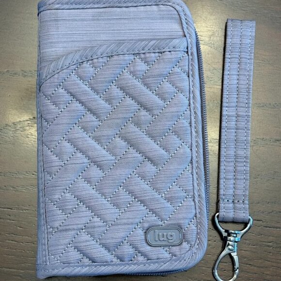 lug Handbags - LUG Tandem Zip Wallet Brushed Platinum Gray